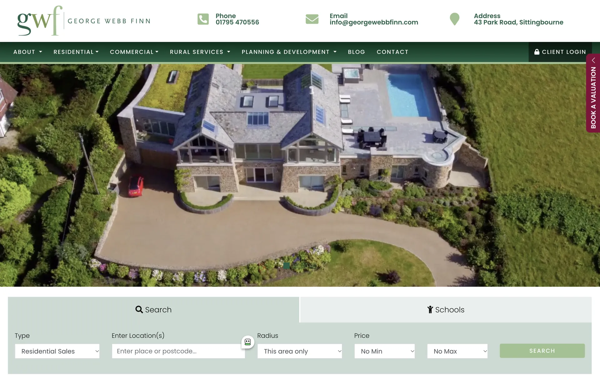 The George Webb Finn website homepage